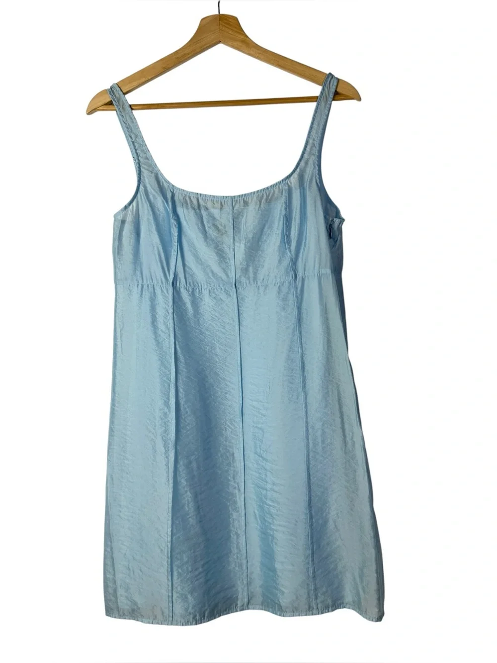 J. Crew Collection Light Sky Calm Blue Organza Slip Mini Dress 4